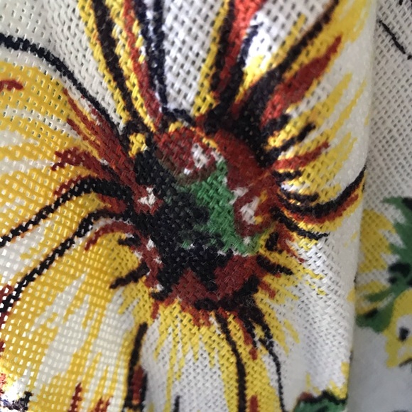 Vintage linen floral feminine garden party dress ! - Picture 8 of 9